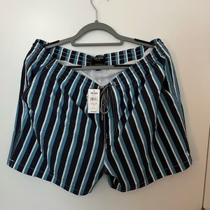 Todd Snyder 5" XL MONTAUK SWIM SHORT IN NAVY BOLD STRIPE